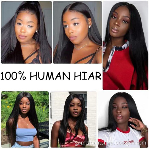 Vendor Hd Transparent Swiss Lace Front Wig Human Hair 360 Lace Frontal Wig Straight Glueless Brazilian 100% Virgin Full Lace Wig
